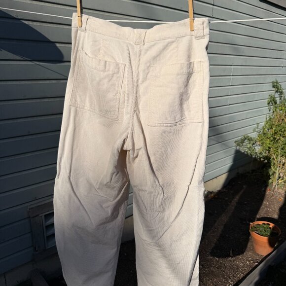 Madewell Emmett Wide-Leg Pant in Corduroy, White - Picture 3 of 6